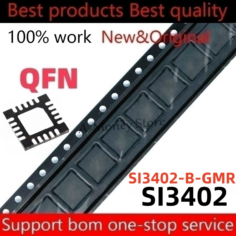 

(2-10pcs)Si3402 SI3402 S13402 SI3402-B-GM SI3402-B-GMR QFN-20