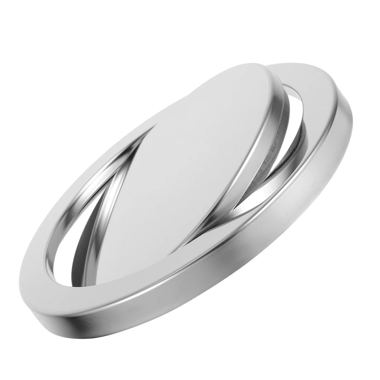 

Stainless Steel Round Trash Can Lid Embedded Swing Top Cover for Kitchen Bathroom Office Garbage Bin Replacement