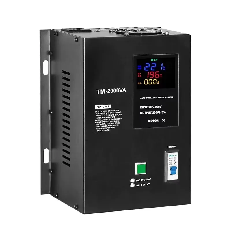 

Single Phase 220v 2kva Wall Mounted Cabinet Relay Type Power Avr Automatic Voltage Regulators/stabilizers