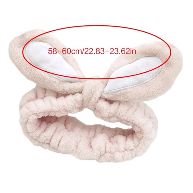 1 Stuk Brede Huidverzorging Hoofdband Haarband Voor Het Wassen Van Gezicht Bunnys Haarband Yoga Haarband Konijn Haarband Make-Up Haarband Haarband Met Oren