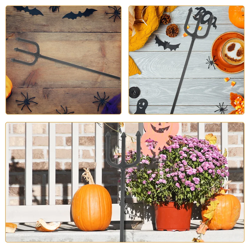 

2pcs Devil Prop Halloween Cosplay Pitch Fork Decor Devil Costume Accessories Party Demon Prop Stage Performance Use Plastic