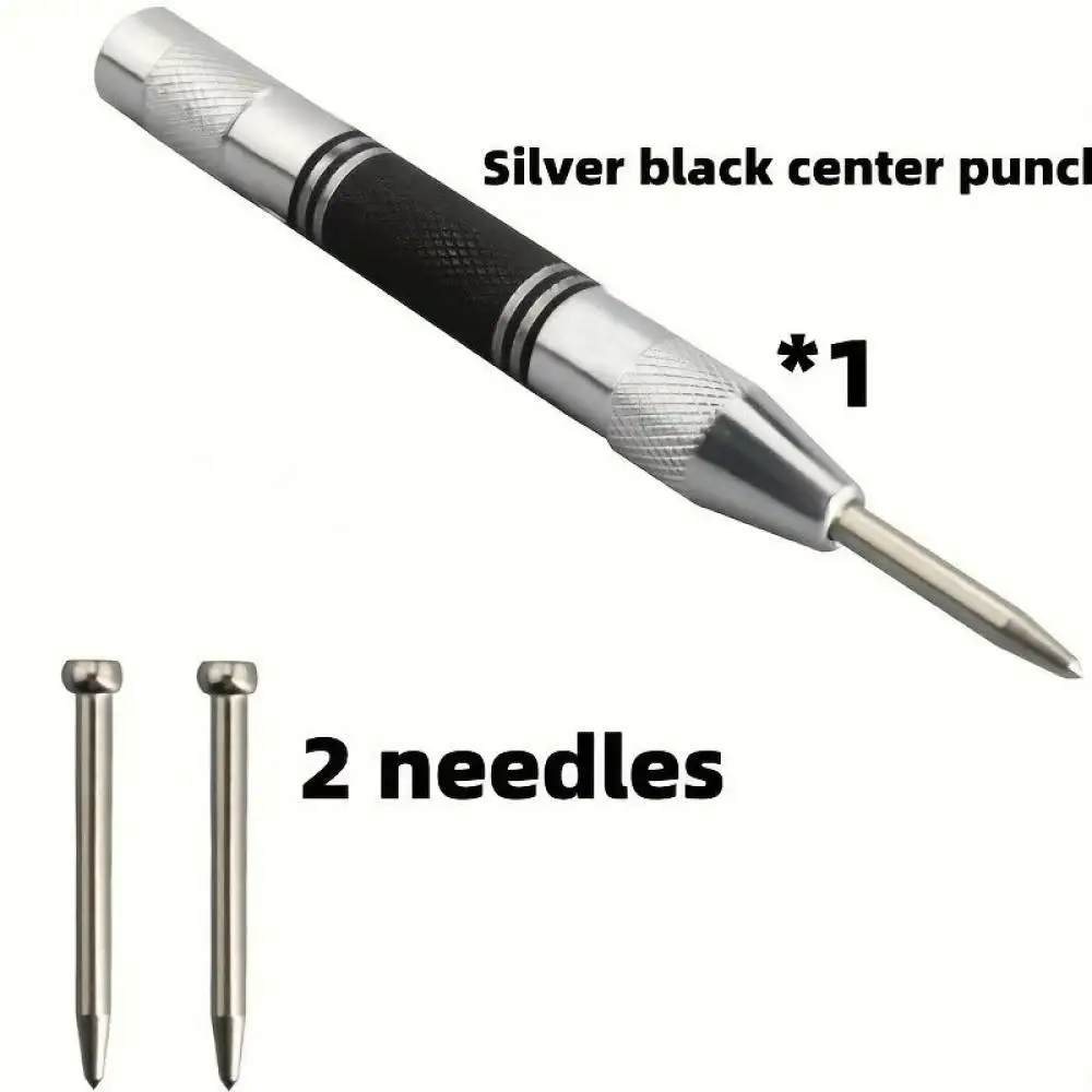 Automatic Center Punch Adjustable Tension Steel Tool For Precision Marking Wood Metal Drilling And Car Window Safety Breaker