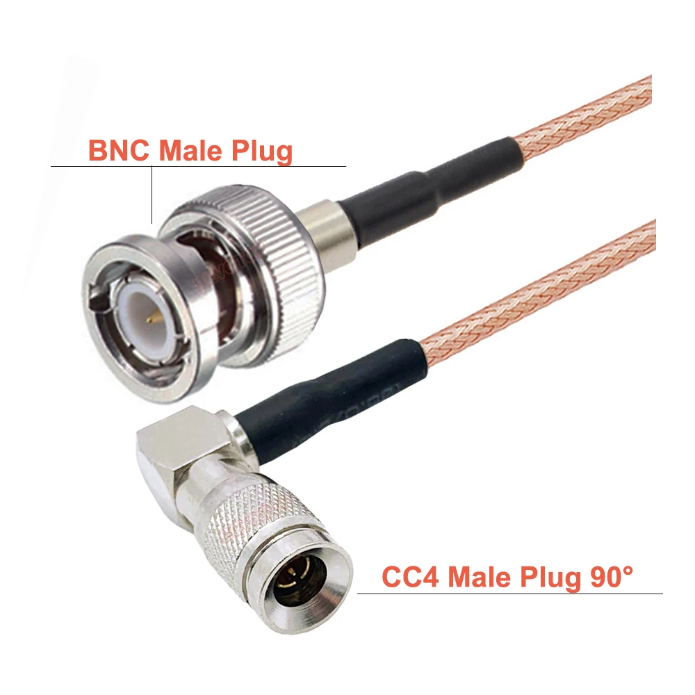 CC4 DIN 1.0/2.3 Mini BNC Right Angle to BNC Male / Female 75 Ohm RG179 Pigtail HD SDI Cable for Blackmagic HyperDeck Shuttle