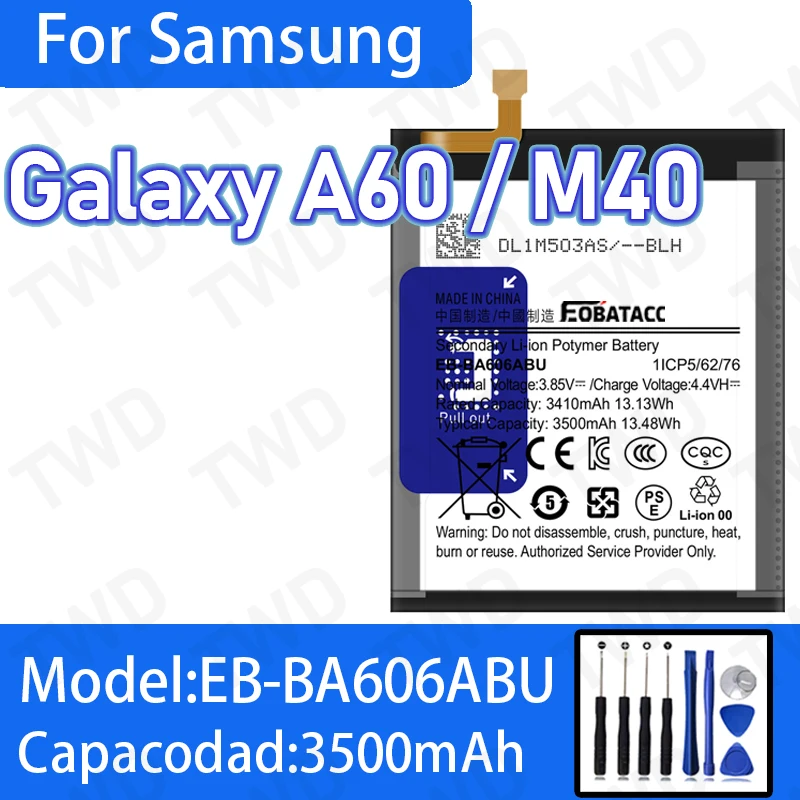 EB-BA606ABU Large capacity 3500mAh Battery For Samaung Galaxy A60/M40 Batteries New High Quanlity+Free Tools