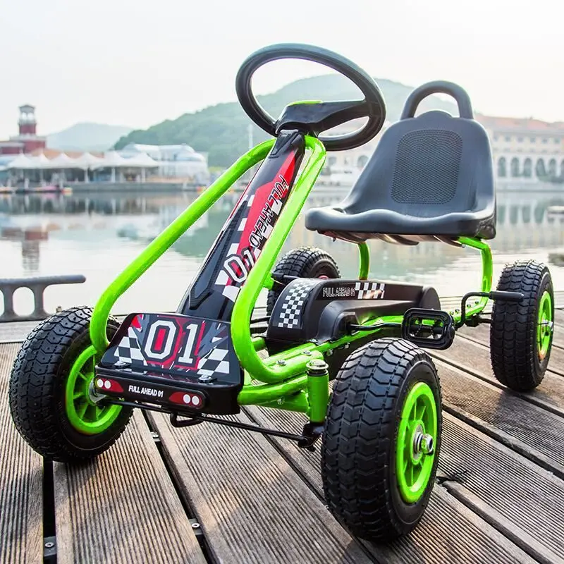 Children's Go Kart Four-wheel Bike, Bicycle Can Sit  3-6 Year Old Children's Fitness Bike Pedal Karting