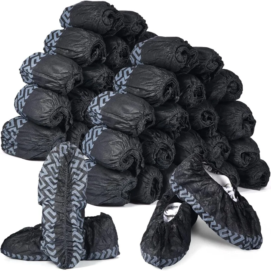 300 упаковок одноразовых бахил, нескользящие пинетки для больших ног для использования в помещении, защита пола и ковров в строительстве и обслуживании