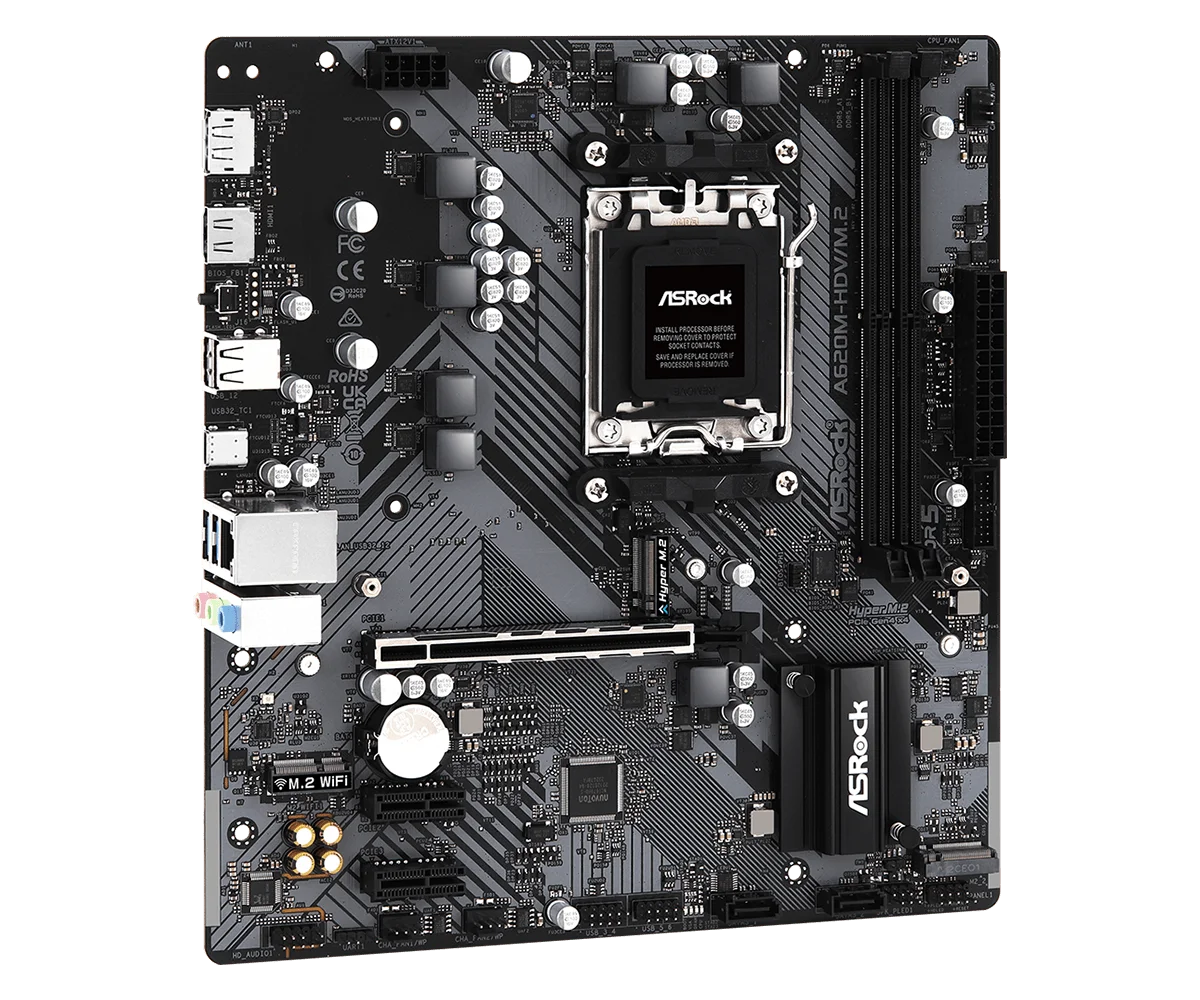ASRock A620M-HDV Motherboard AM5 DDR5 Micro-ATX