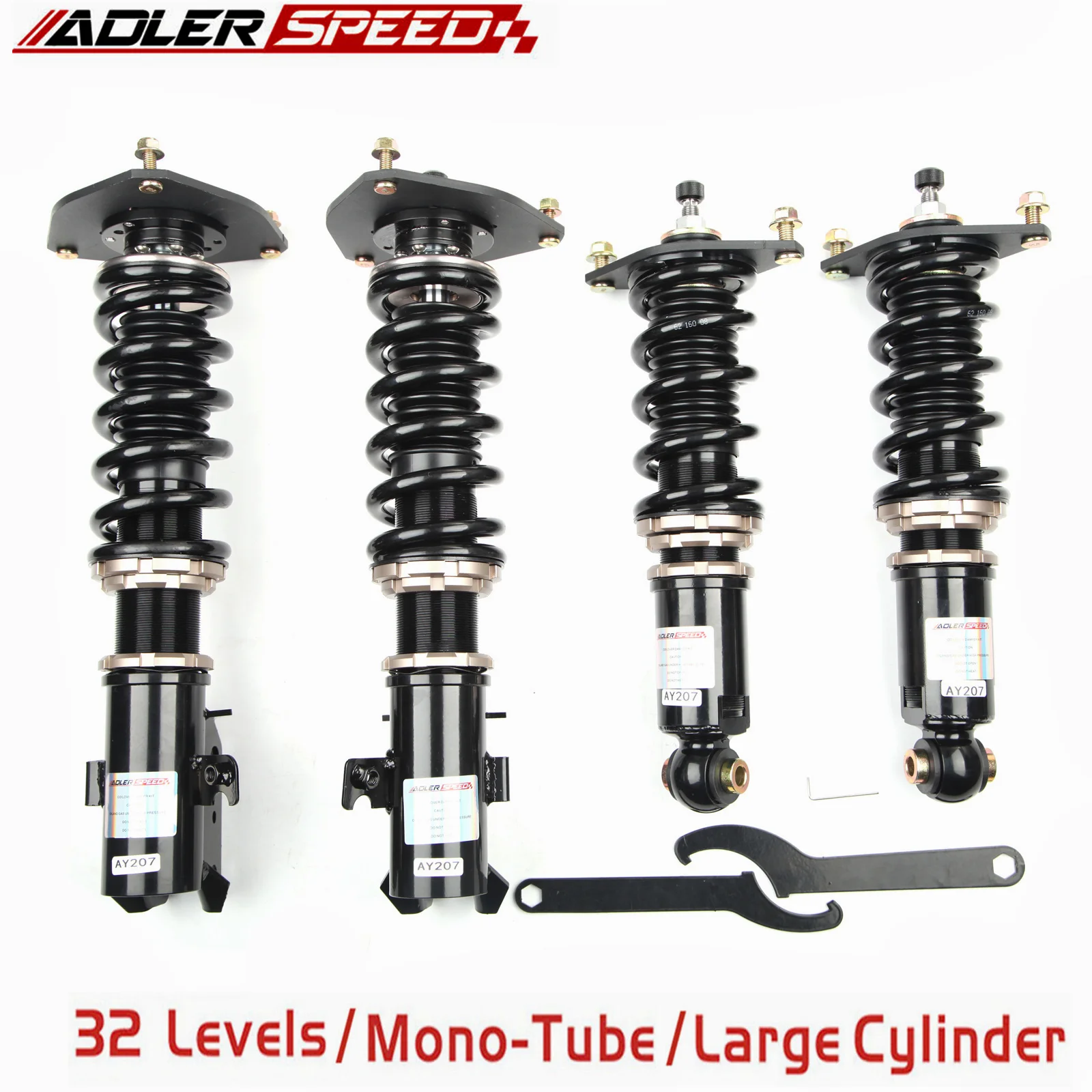 طقم تعليق Coilovers قابل للتعديل ، 32 مستوى ، يصلح لـ 15-21 سوبارو ، WRX ، WRX STI