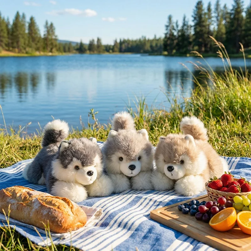 

Высококачественная плюшевая подушка-игрушка в виде милой аляскинской собаки, 45 см, с длинной шерстью, имитация щенка, мягкая игрушка-животное, декор для дома, подарок для детей