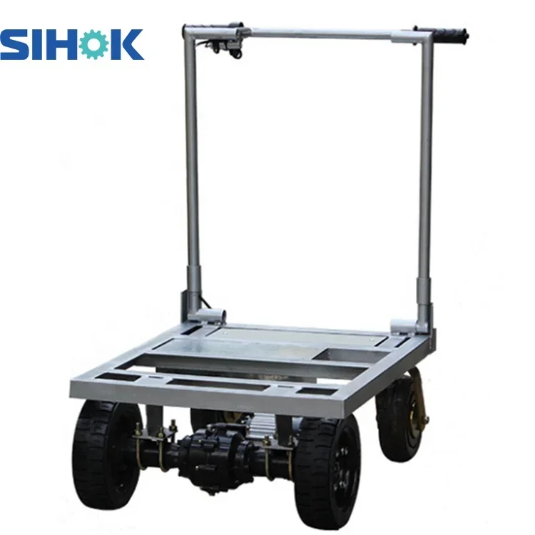 China 4 wheels cargo carrier 550kg 650kg 750kg heavy du ty platform trolley folding electric hand truck / electric trolley