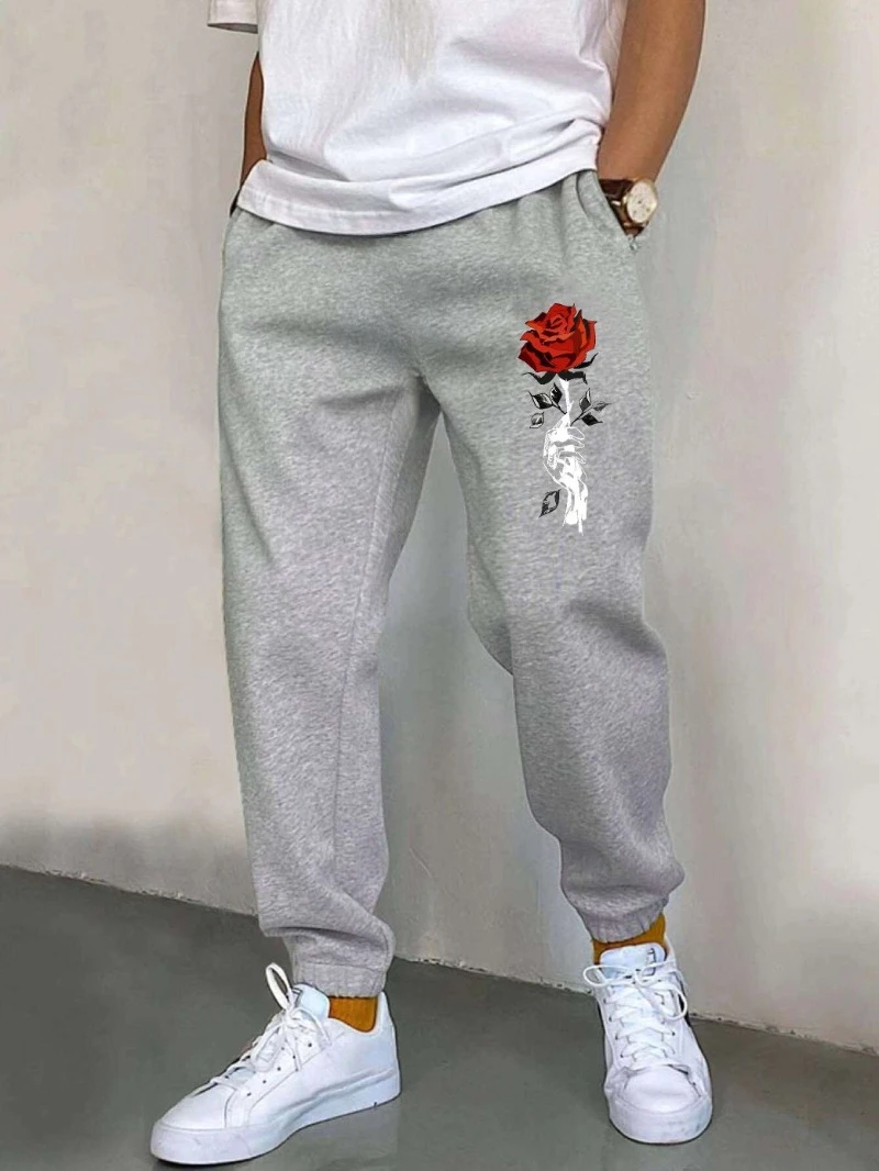 

2025 Autumn and Winter Mens Casual Knit Sweatpants Cotton Blend Loose Fit Alphabet High-end Luxury Is for Both Men and Women Gym