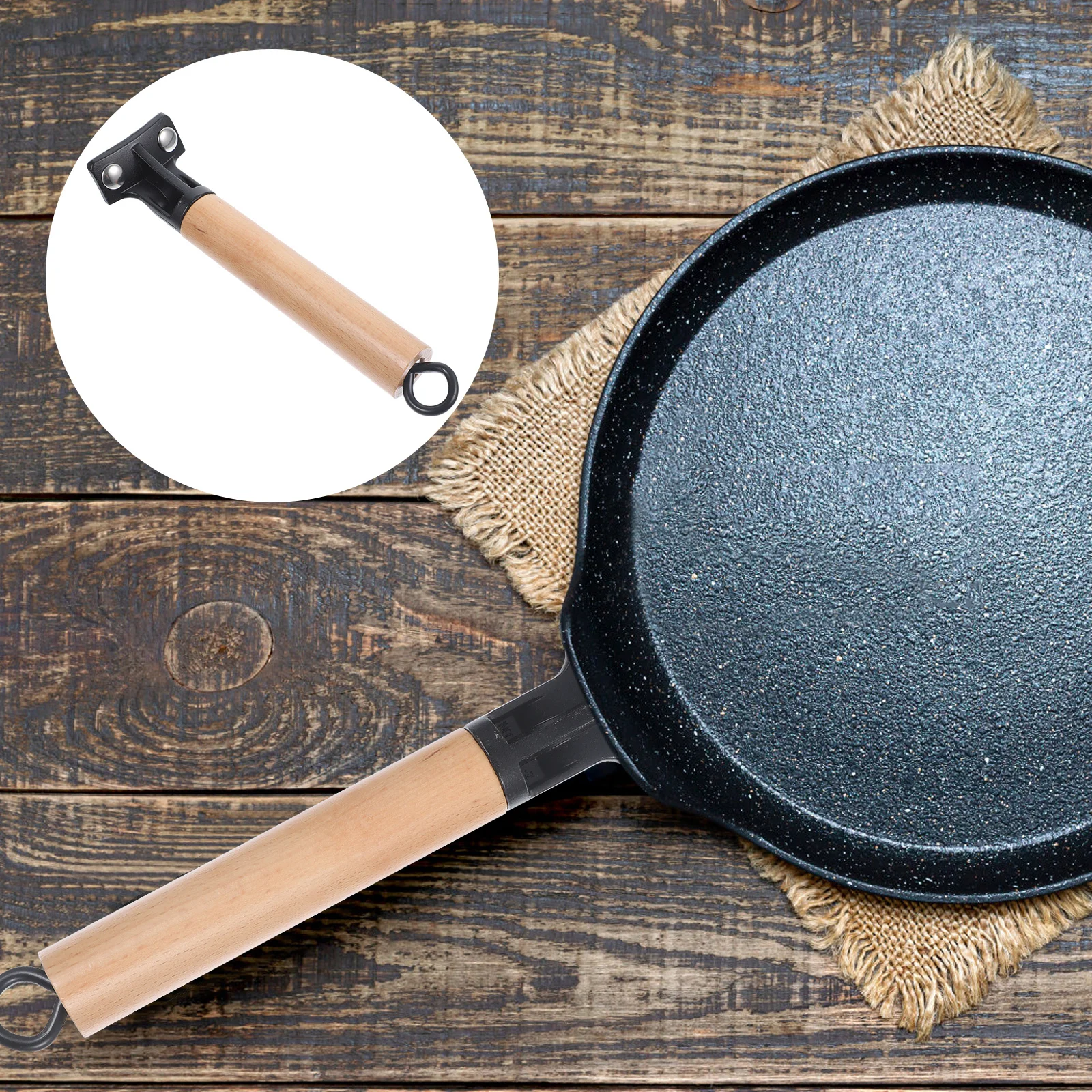 

Detachable Pot Handle Replacement Ergonomic Design for Comfortable Install and Remove Cookware Pot Handle