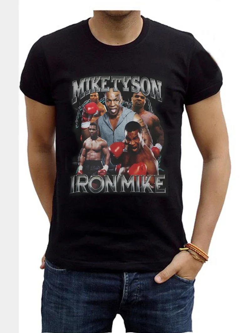 Iron Mike Art Boxing Champion Mike Tyson T Shirt. Short Sleeve 100% Cotton Casual T-shirts Loose Top Size S-3XL