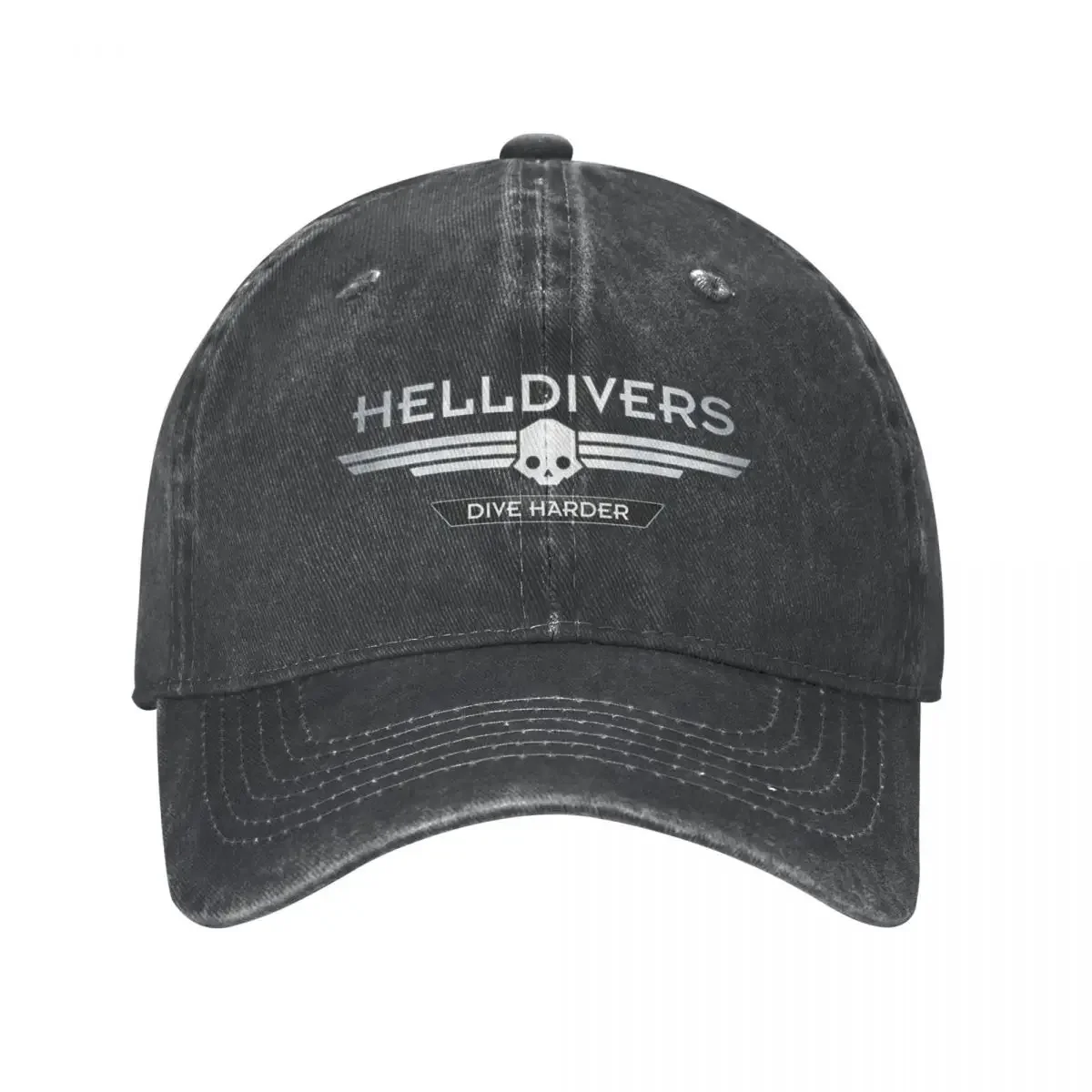 Helldivers Dive Harder Baseball Cap Retro Distressed Washed Game Snapback Hat Unisex Outdoor All Seasons Travel Caps Hat