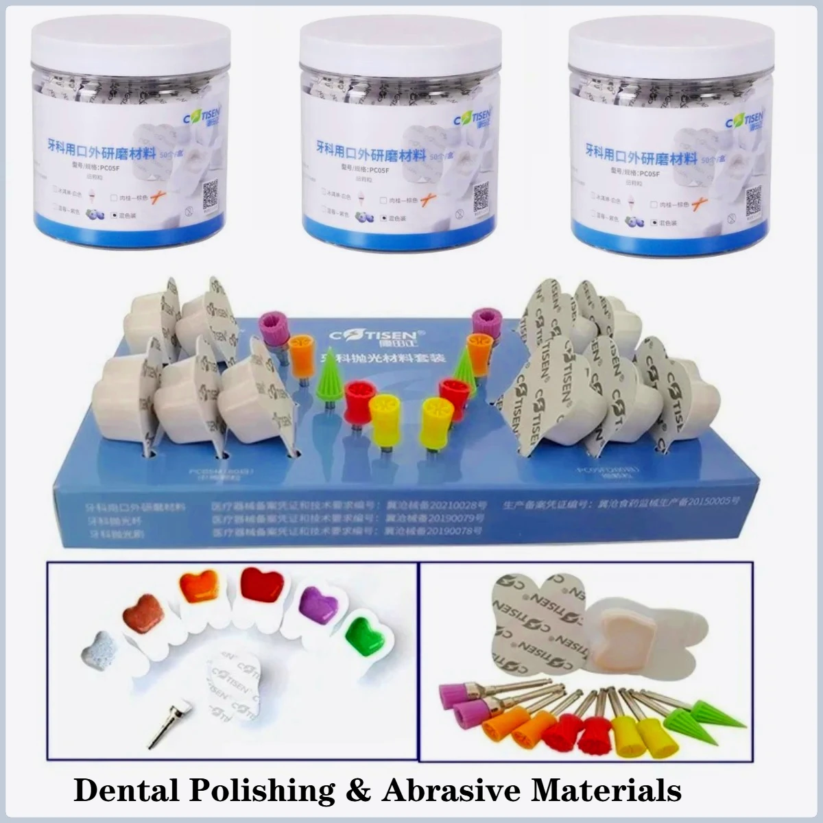 50x2g Dental Prophy Paste – Fine & Medium Grit Teeth Whitening with Various Flavors for Clinic Use