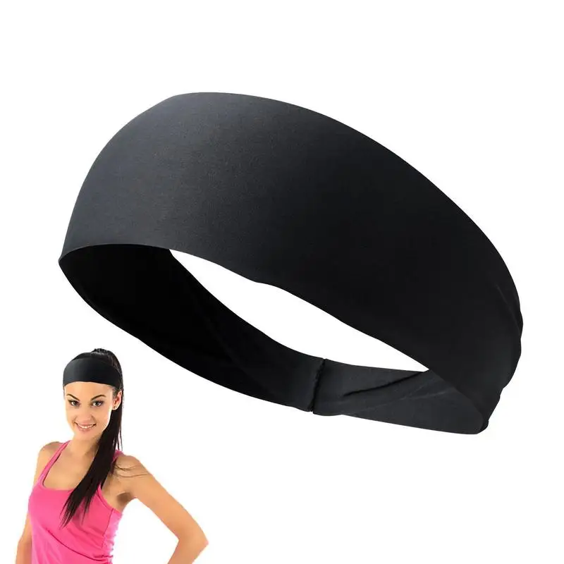 Workout Headbands For Short Hair Men & Women Non Slip Sweatband Headband Terry Cloth Moisture Wicking Unisex Hairband For Sports