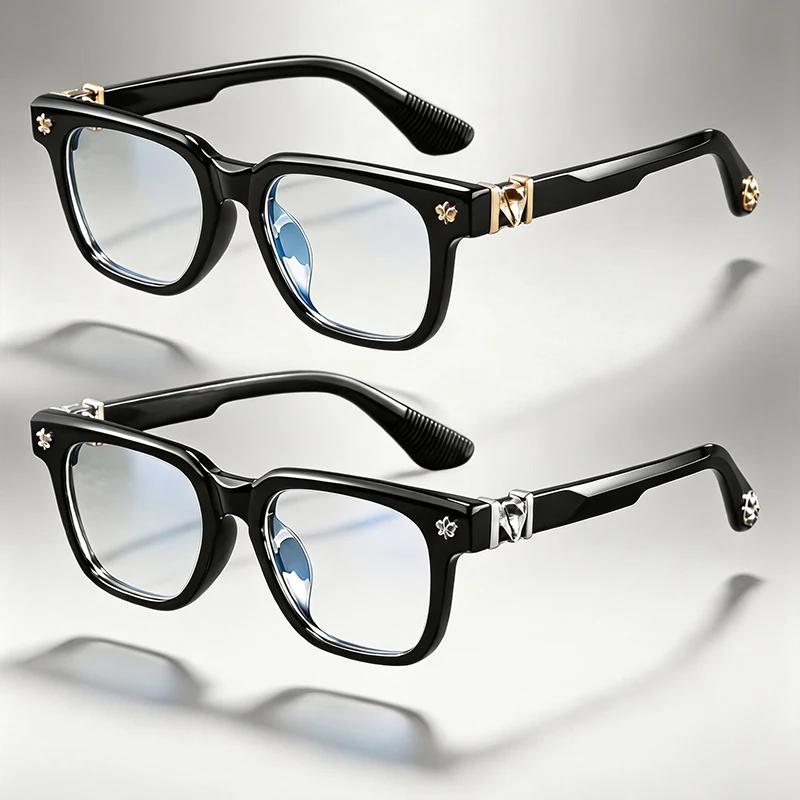 Fashion Anti Blue Light Glasses Thick Square Frame Unisex Computer Eyeglasses