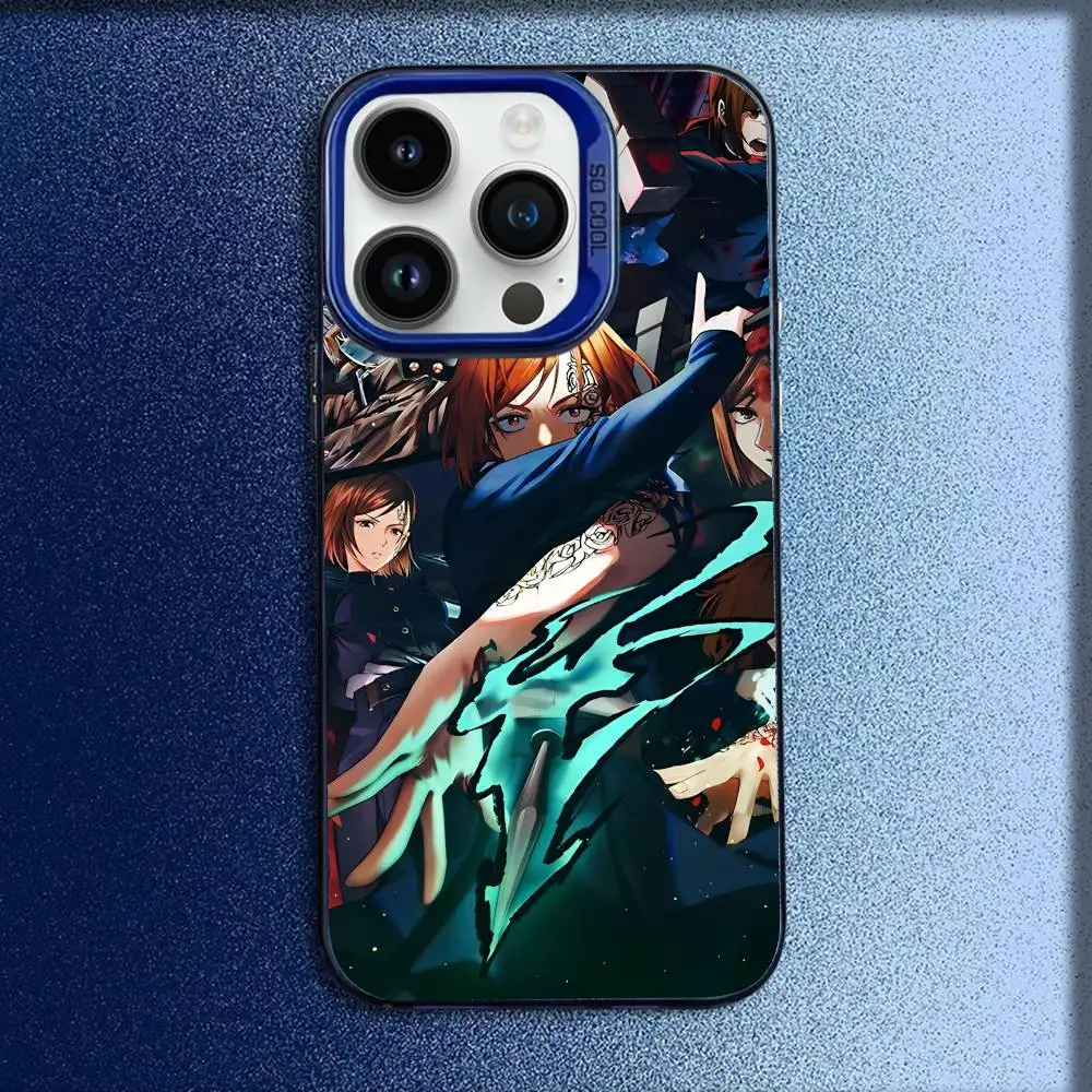 J-Jujutsu Nobara Kaisen Kugisaki Phone Case For iPhone 17,16,15,14,13,12,11,Pro,Max,Plus,E,SE4,Air,Mini Blue IMD Box