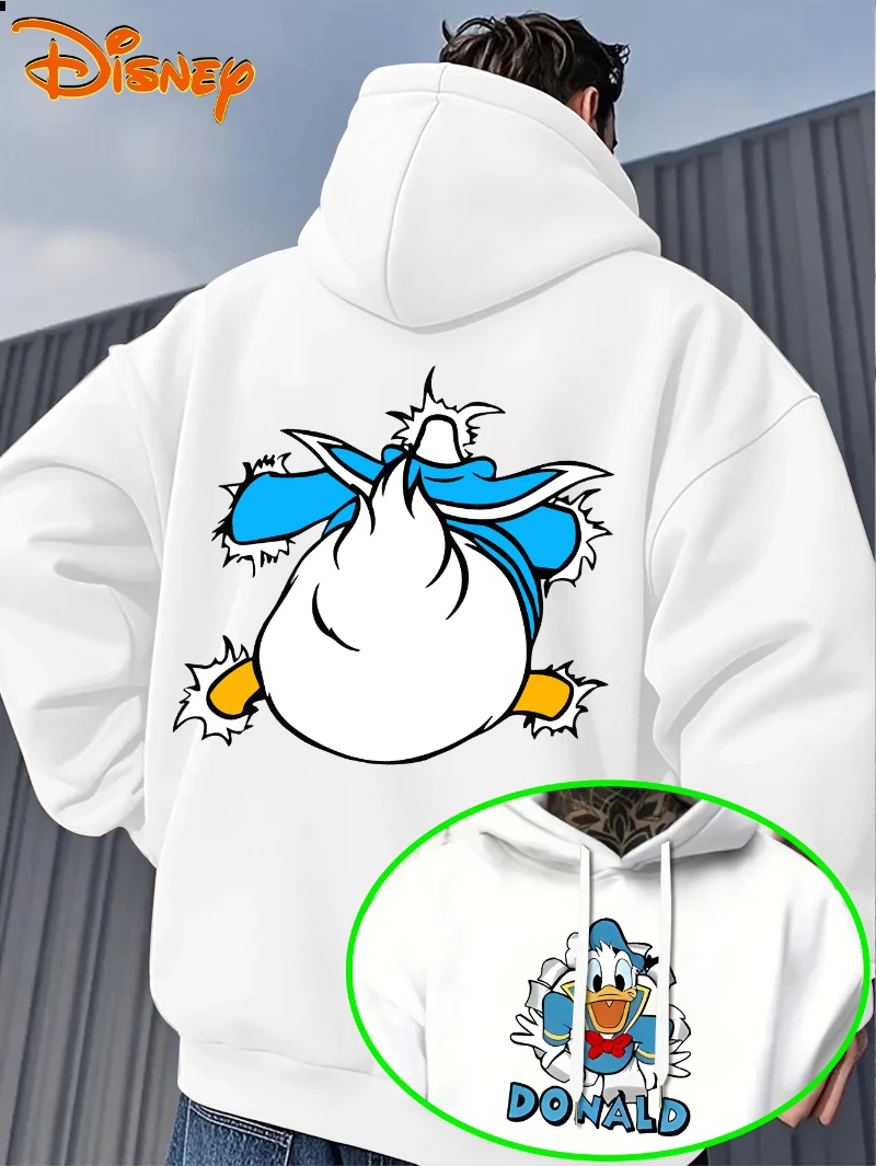 

Men's Hoodie Donald Duck Cartoon Printed Hoodie Sweatshirt Loose Hoodie Autumn/Winter Men's Disney Birthday Gift