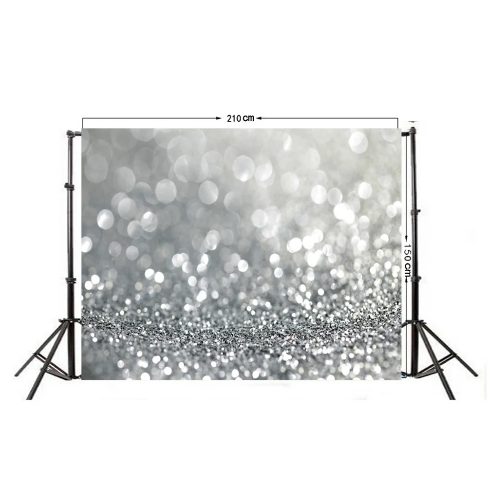 

1Pcs 150x210cm Photography Background Cloth Silver Simple Facula Pattern Ideal for Home Photography Party Event Studio Use Photo