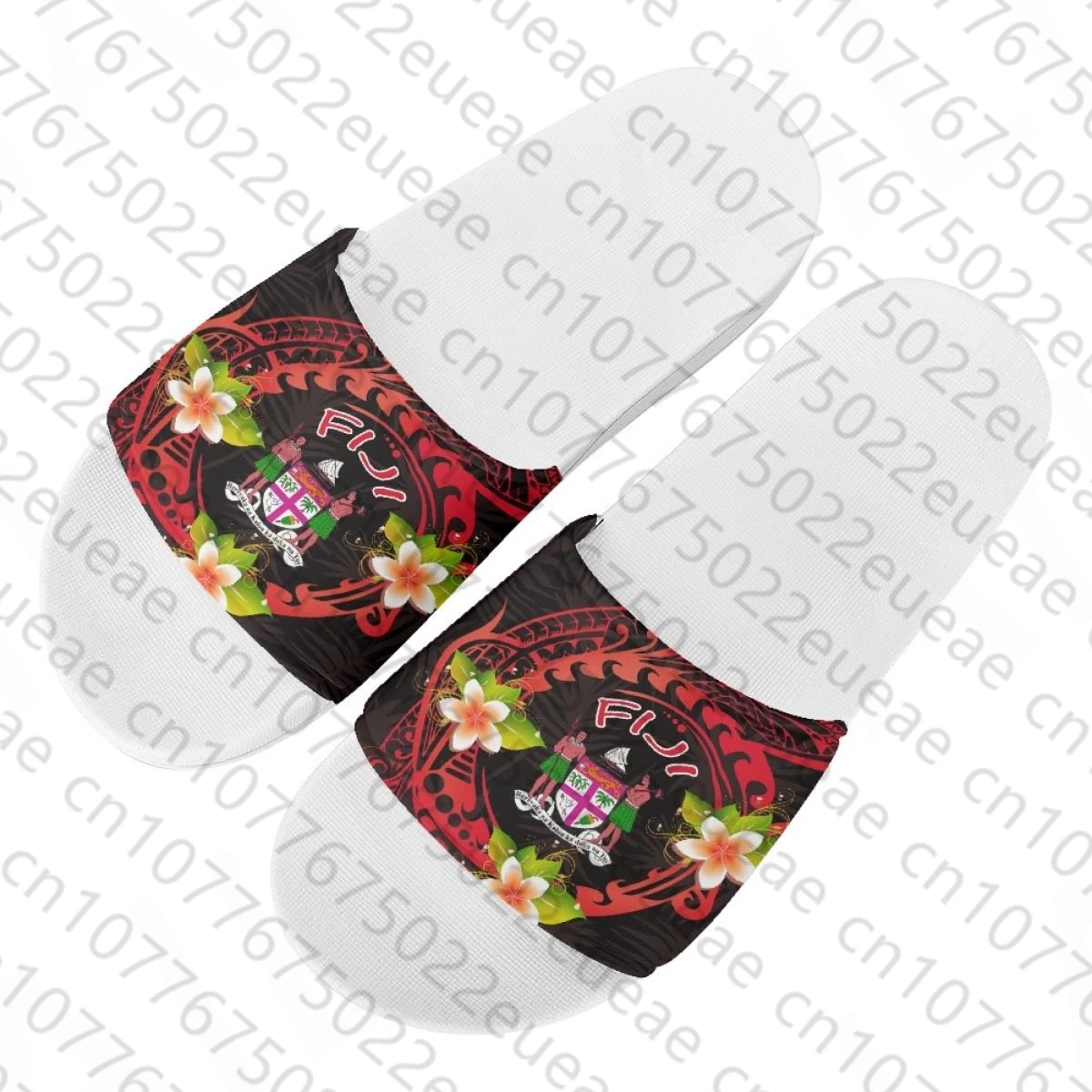 

Пляжные тапочки с цветочным принтом Фиджи, полинезийские сандалии с открытым носком, Нескользящие, уютные дышащие, для дома, летняя обувь