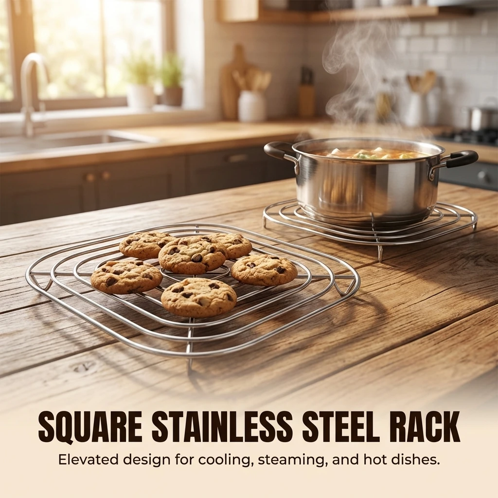 Stainless Steel Rack for Ninja Crispi Air Fryer Accessories Durable Heat Resistant Cooking Tool