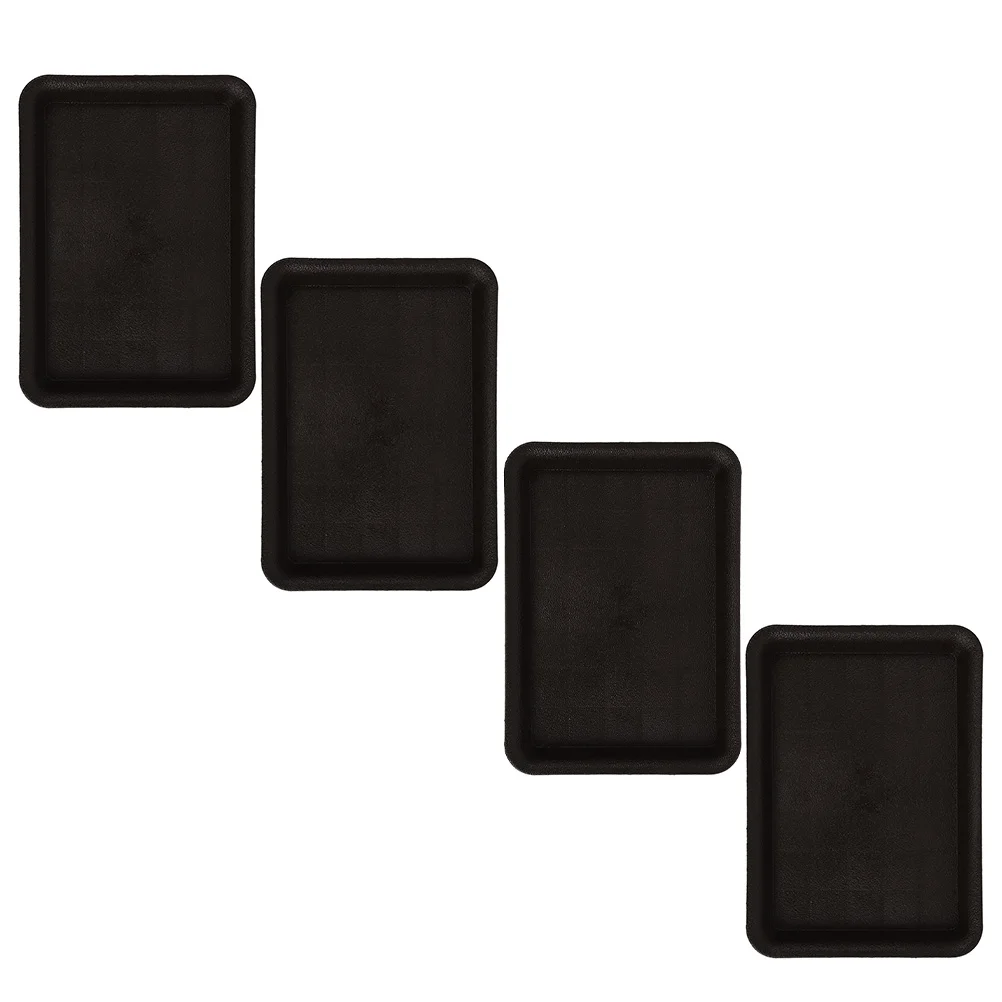 

4pcs Resin Plastic Flowerpot Trays Rectangular Gardening Water Trays Balcony Plant Saucers Durable Outdoor Indoor Use