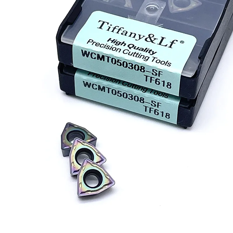 WCMX030208 WCMT040208 WCMT050308 WCMT06T308 WCMT080412 SF TF618 Thép Cứng Tiện Bằng Máy CNC Dụng Cụ Xoay Carbide Xay Miếng Lót