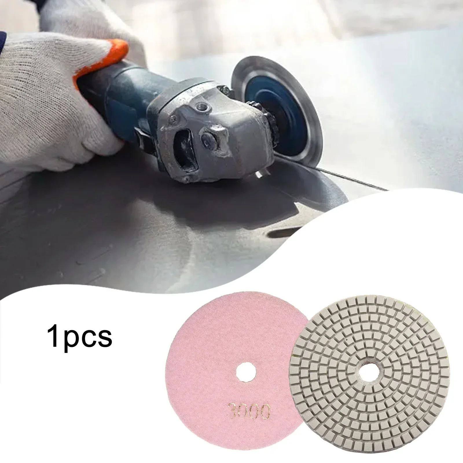 4Inch 100mm Diamond Polishing Pad Wet/Dry Buff Disc Abrasive Tool For Sanding Marble Granite Concrete Grinding Countertop Stone