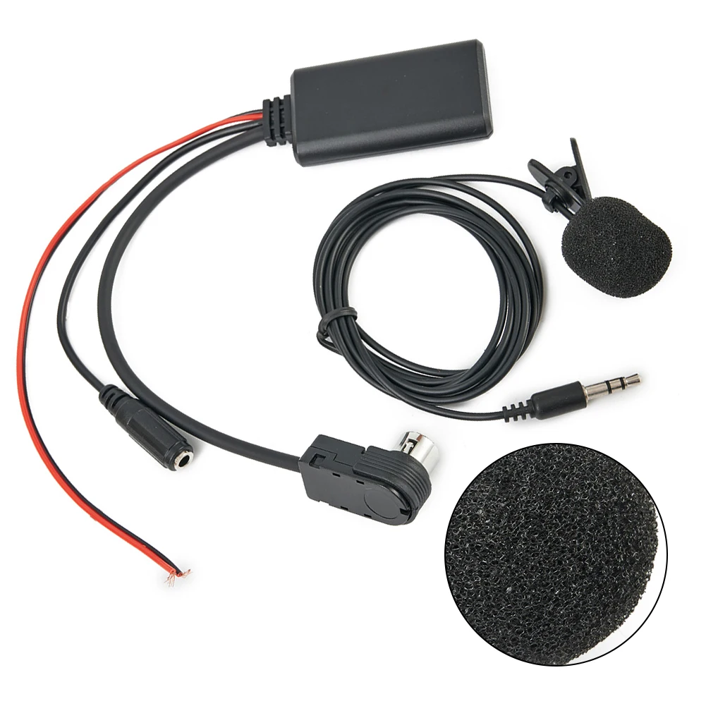 AUX Cable With Mic 1.5M Microphone Accessories Adapter For Alpine/JVC Ai-NET KCA-121B Parts 1pcs  AUX Cable With
