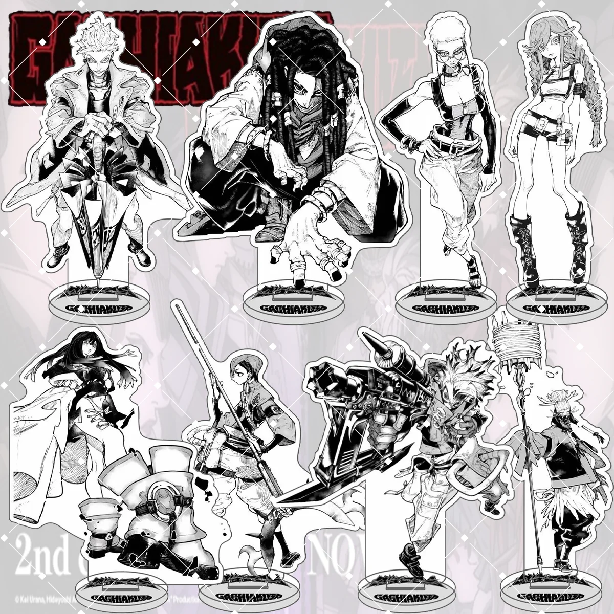 Подставка для фигурок GACHIAKUTA 15 см, акриловая, черно-белая цветовая гамма, для Blu-ray коробок, горячая распродажа, Rud Ryou Tamji HD, настольный подарок, брелок