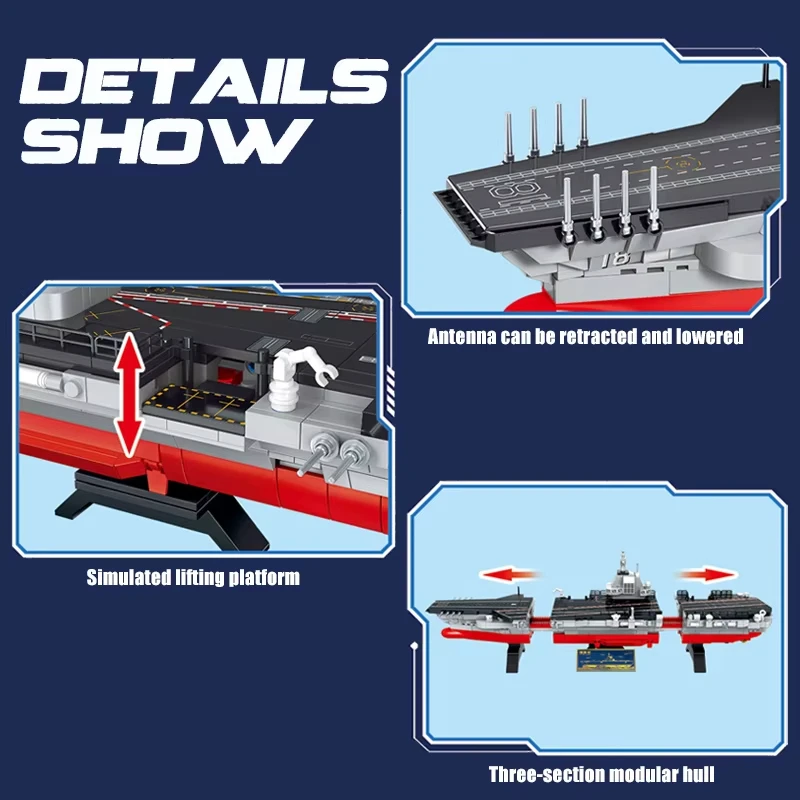 Moc série militar aeronaves lutador transportadora blocos de construção kit grande navio guerra da marinha modelo tijolos decoração para casa brinquedos crianças presentes