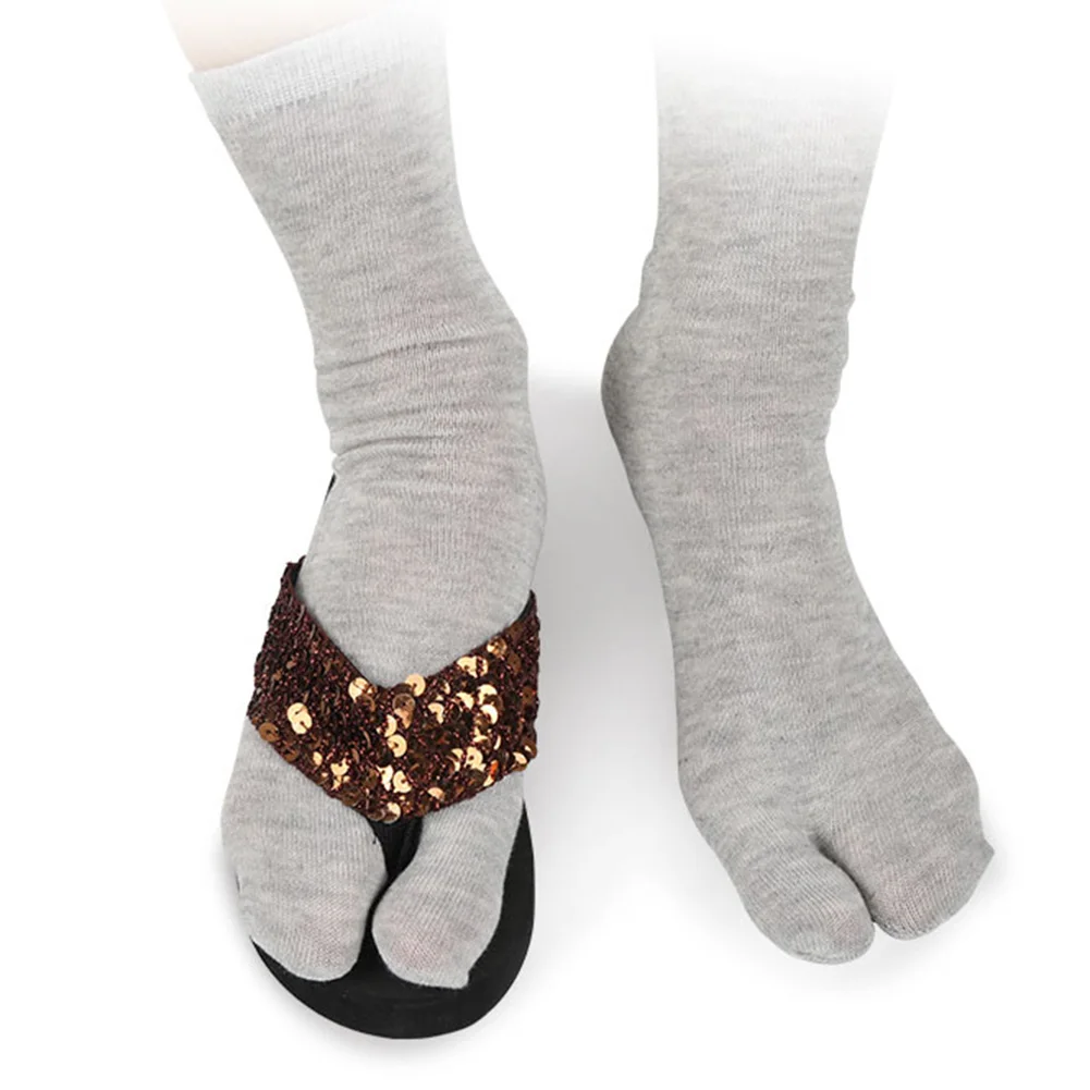 5/10/20 piezas Unisex Flip Flop Sandal calcetín poliéster zuecos calcetines elásticos con punta abierta desodorizante Hallux Valgus calcetín de dos dedos