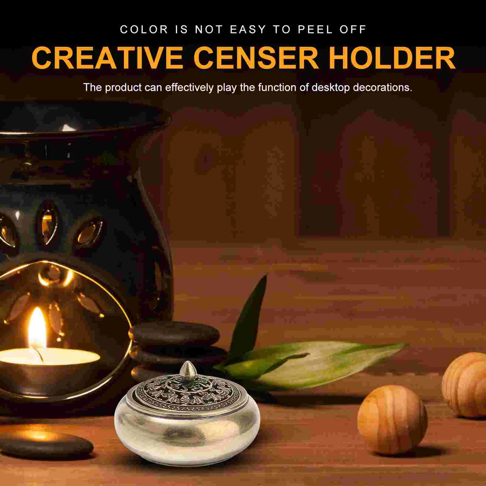 Censer Table Decoration Chinese Incense Bowl Cone Holder Stand Home Burner Air Fresheners for Ornament Metal