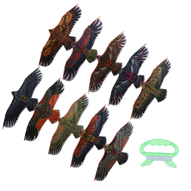 1.1m plat aigle cerf-volant avec 30 mètres cerf-volant ligne enfants volants oiseau cerfs-volants chaussettes à vent jouets de plein air jardin tissu jouets pour enfants cadeau