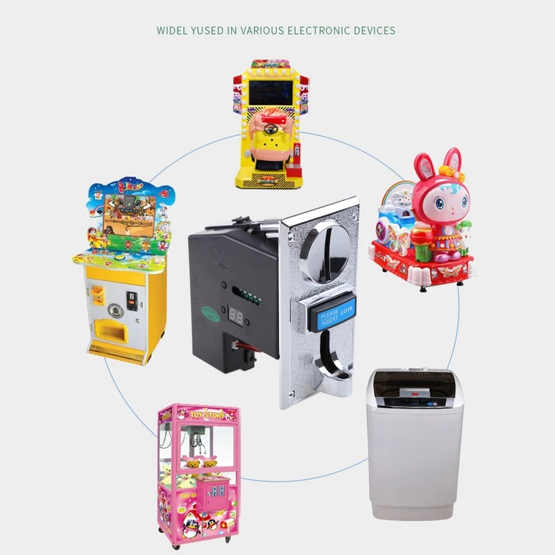 Multi Coin Acceptor Selector Slot for Arcade Game Mechanism Vending Machine Different Values Selector for Vending Machine