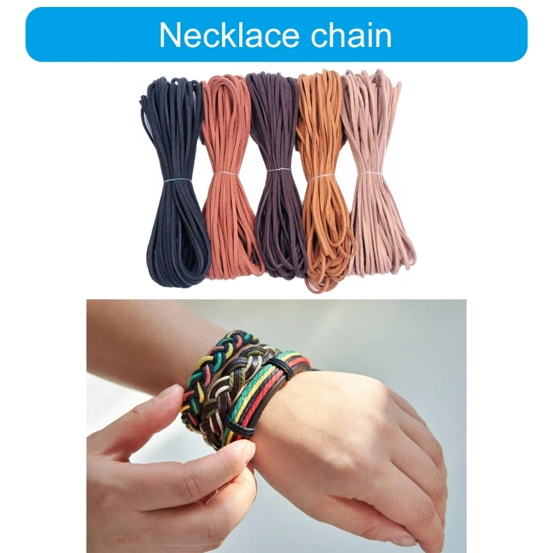 5Pcs Soft Comfortable Necklace Rope Luxurious Korean Lint Necklace Component Easy to Use Cord for Accessories