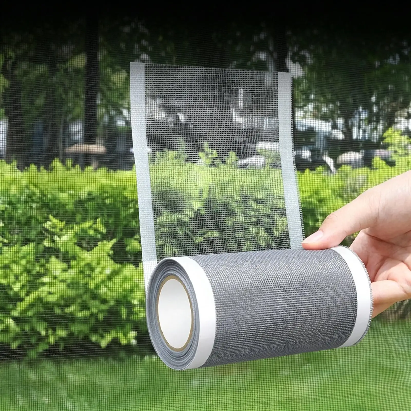 Window Screen Repair Tape Self Adhesive Mesh Tape Door Window Net Broken Holes Repairing Fix Patch Anti Insect Mosquito net