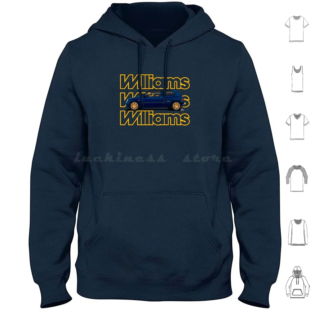 Williams Hohattch Hoodie Cotton Long Sleeve Clio Williams Car Automotive French Hothatch Sports