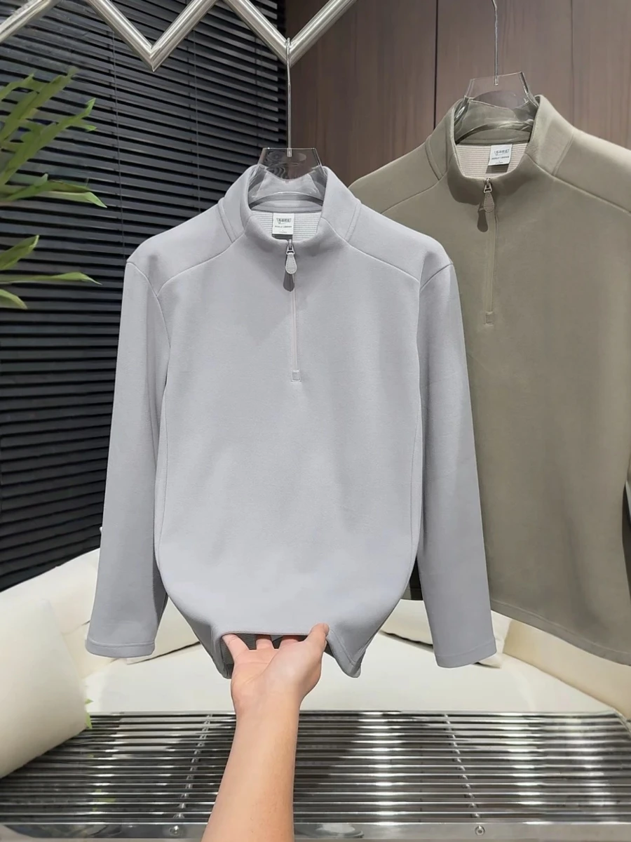 

Модная мужская толстовка из облачного вельвета с молнией, универсальная, простая, стильная, осенне-зимняя новинка, удобная, с длинными рукавами