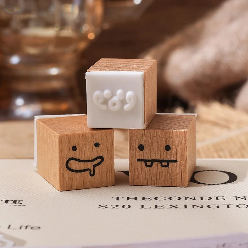 Journal GO 25pcs/set  Cute Stamp Wooden Rubber Stamps Lovely Vintage Craft Stamps Set for Diy Scrapbooking Planner Card Making