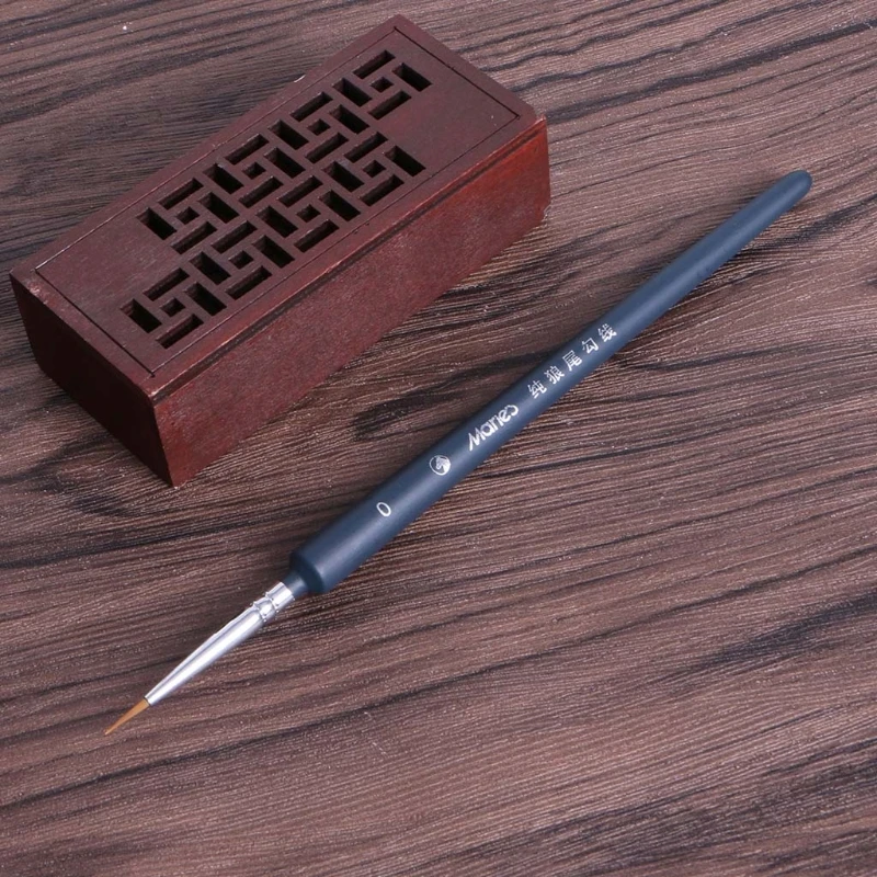 Wolfshaar-Pinsel-Set, 3 Stück, mit ergonomischem Modellzubehör