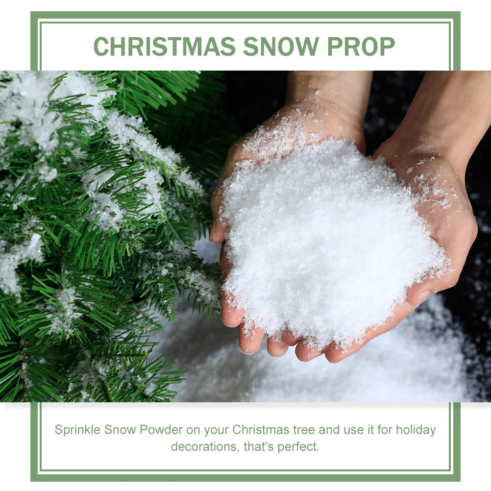

500g Artificial Snowflake Decorative Powder for Christmas Trees Crafts Party Supplies Props Non Melting Fake Snow Winter Theme