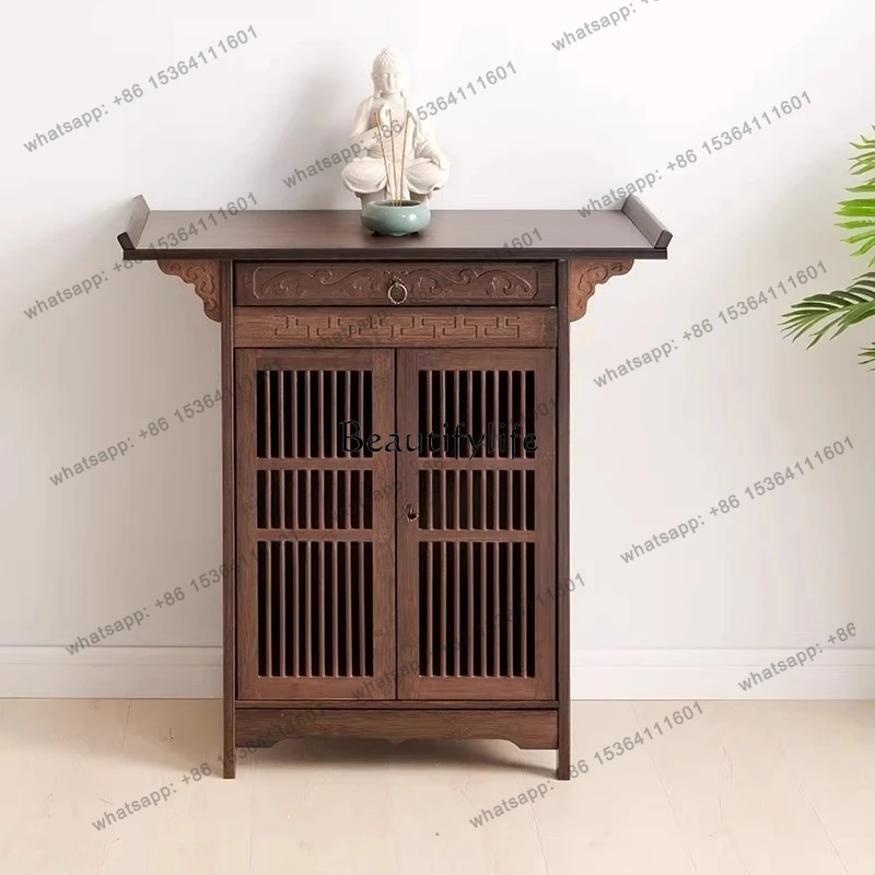 56Buddhist niche household Buddhist platform economical Zhongtang incense case Guanyin God of Wealth offering table modern 32