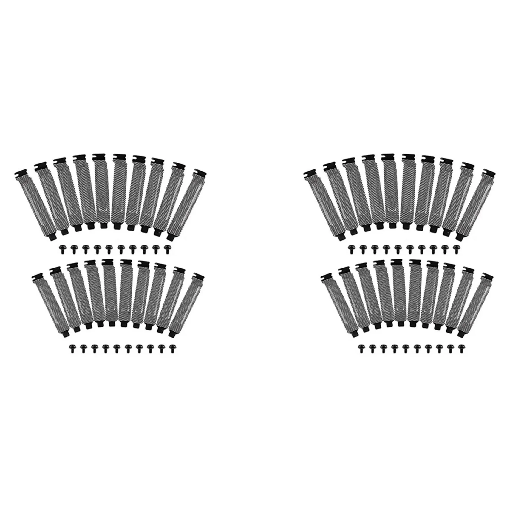 Premium 40 Pieces PCI Slot Cover Hard Steel Dust Filter Blanking Plate, Vented Slot Covers For Computer Cases With 40 Screws