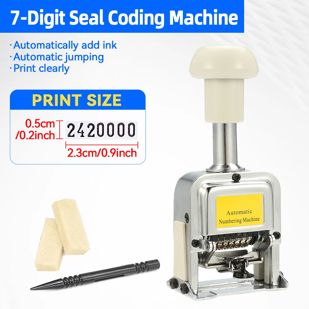 

Number Machine 7 Position Automatic Numbering Machine Into The Number Coding Page Chapter Marking Machine Digital Stamp