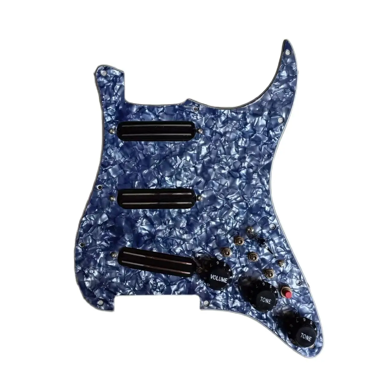 

Upgrade Prewired SSS Pickguard Set Multifunction Switch with Dual Hot Rail High Output Pickups 4 Single Cut Switch