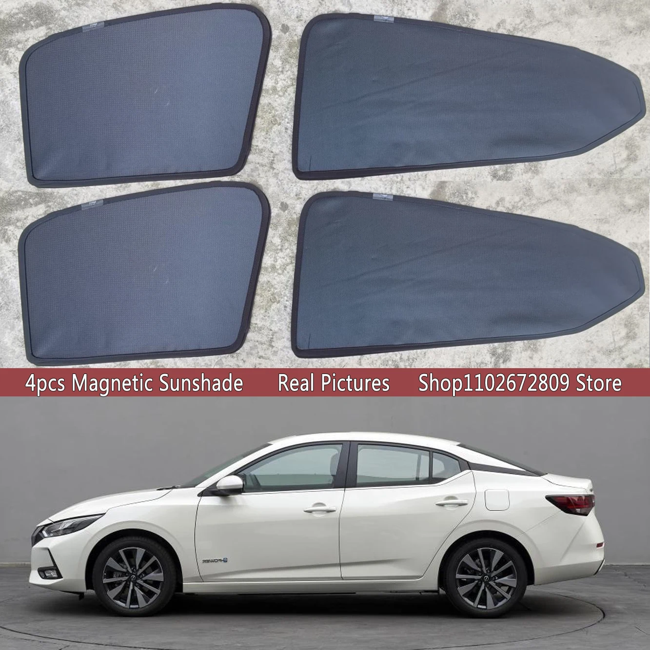 Magnetic Car Sunshade Shield Front Windshield Frame Curtain Sun Shade For Nissan SYLPHY B18 Sentra Sedan 2019 - 2024 Accessories