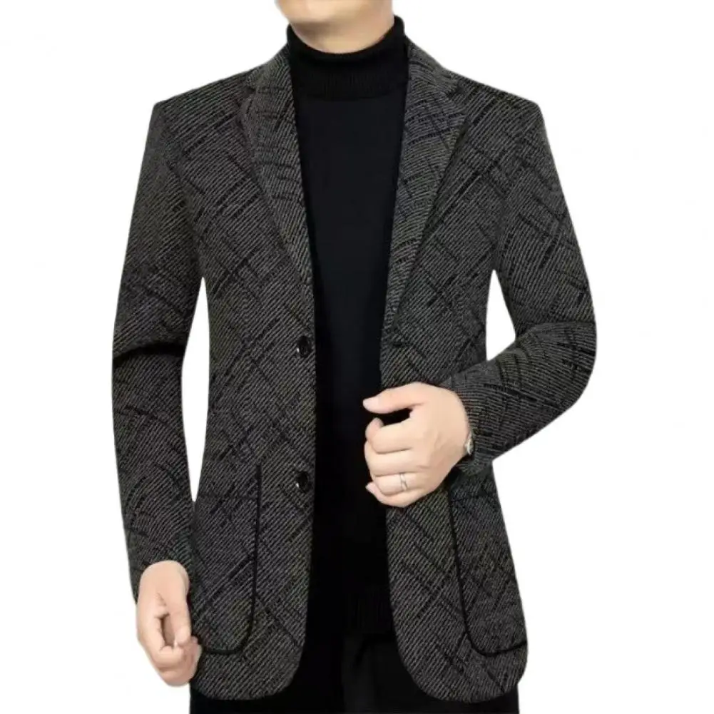 

New Men's Business Blazers Jackets Casual Suits Coats Male Autumn Winter Single-breasted Solid Suits Jacket 2024 Men's Clothing