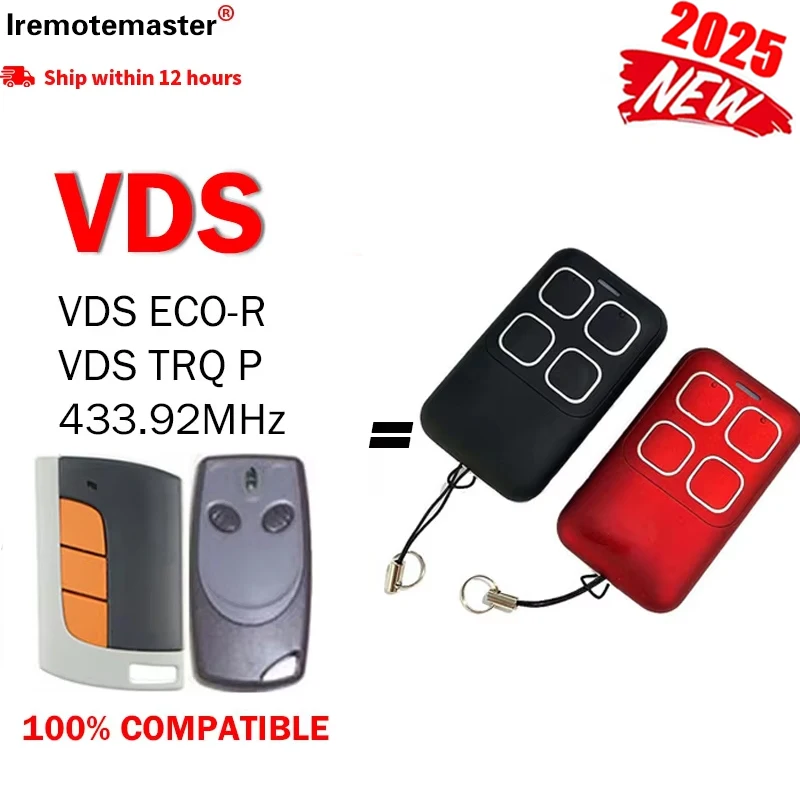 

2025New VDS TRQ P ECO-R Garage Remote Control 433.92MHz Electric Door VDS TRQ P Clone Garage Door Command Door Opener Duplicator